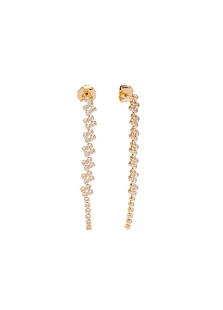 Pico Copenhagen - Claire Crystal Long Studs - Clear