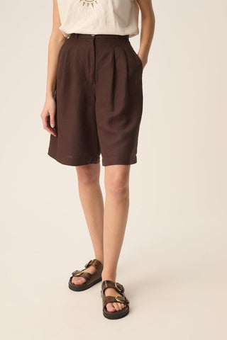DES PETITS HAUTS - Tahiniri Bermuda Shorts - Terre