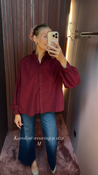 SACRÉCOEUR - Soline Corduroy Blouse - Vino