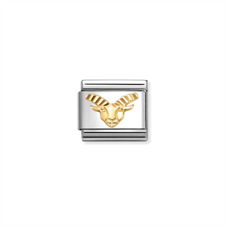 Nomination - Link ZODIAC steel 18k gold DIAMOND CUT CAPRICORN