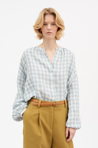 SKALL - Cilla Shirt - Purple/Blue Check