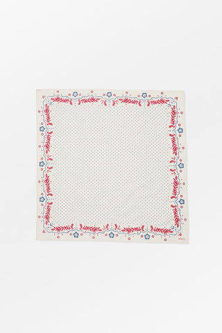 SKALL - Juniper Big Scarf - Cream/Blue/Red