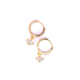 Rose Marie Paris - Hoop 3 Petals White - Gold