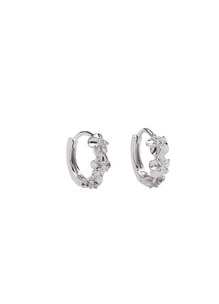 Pico Copenhagen - Aster Crystal Hoops - Clear Silver
