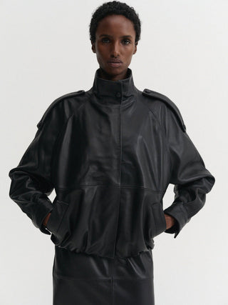 ALMADA LABEL - Mija Leather Coat - Black