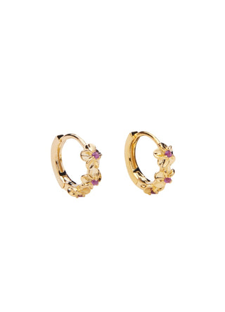 Pico Copenhagen - Aster Crystal Hoops - Purple
