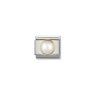 Nomination - Link ROUND STONES 18k gold WHITE PEARL