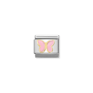 Nomination - Link SYMBOLS 18k gold PINK butterfly