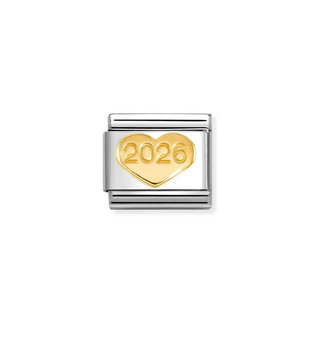 Nomination - Link CLASSIC symbols steel 18k gold 2026 HEART