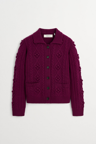 SKALL - PRE-ORDER Alvilda Cardigan - Dark Berry