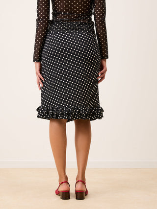 Rouje - Eliette Skirt - Pois Carmen Noir