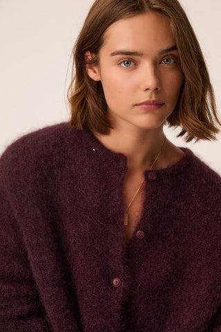 DES PETITS HAUTS - Bea Cardigan - Prune