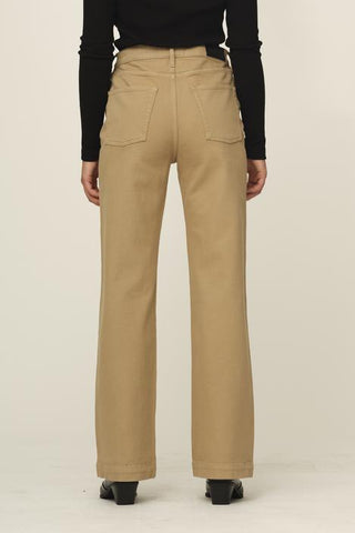 TOMORROW - Brown Straight Jeans - Khaki