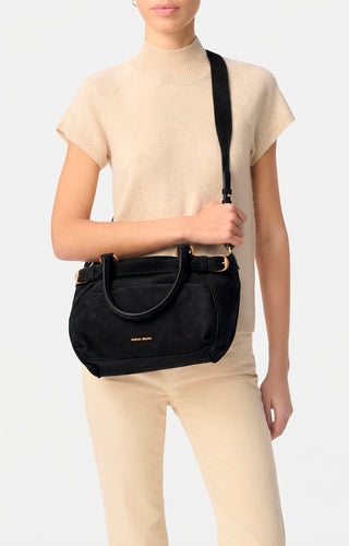 VANESSA BRUNO - Lune 24H Bag - Black Nubuck