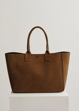 Koné - Large Filippo Bag - Suede Brandy