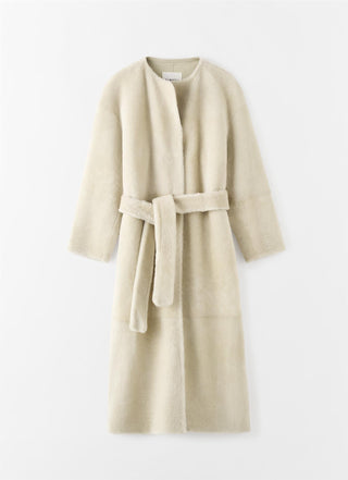 ALMADA LABEL - Pre-Order Shea Shearling Coat - Vanilla