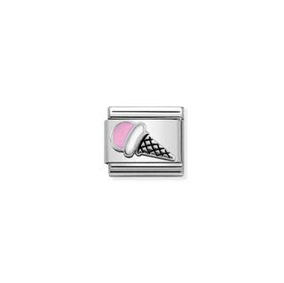 Nomination - Link SYMBOLS 925 sterling silver PINK ICE CREAM