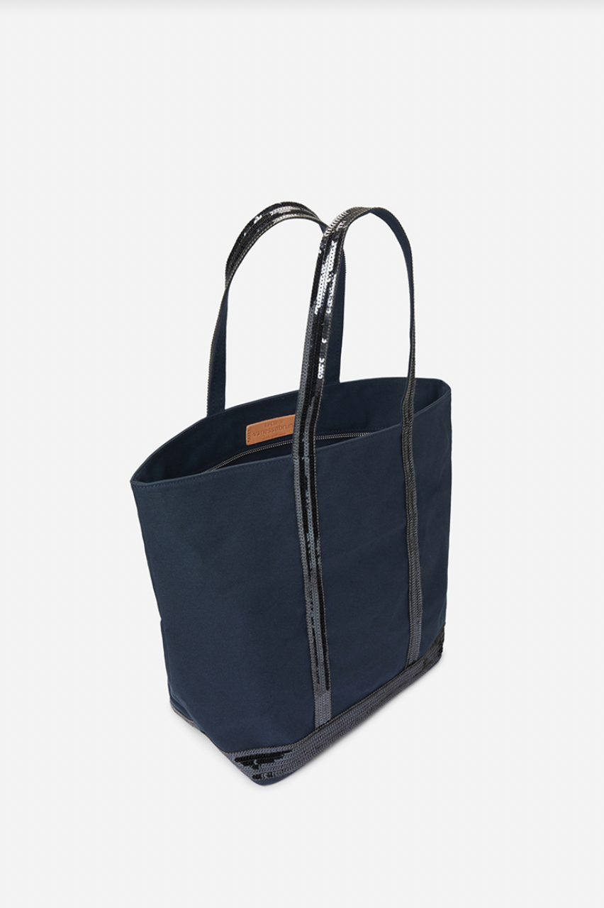 VANESSA BRUNO Linen Cabas Tote L Pyrite