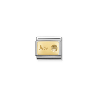 Nomination - Link MONTH STONE  18k gold November CITRINE