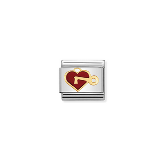 Nomination - Link LOVE 18k gold HEART WITH KEY