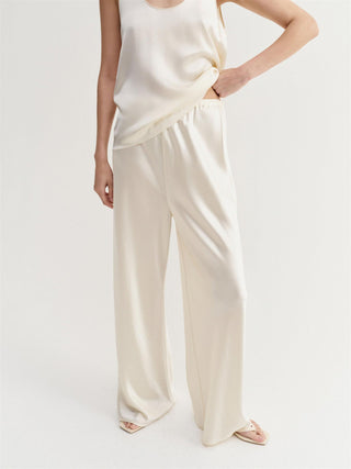 ALMADA LABEL - Bias Satin Pants - Vanilla