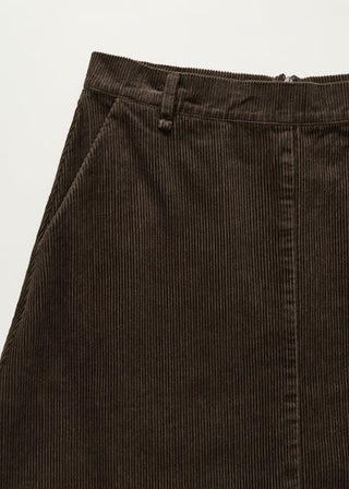 AIAYU - Estelle Skirt Corduroy - Smokey Brown