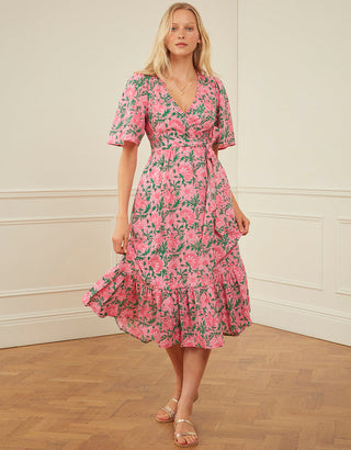 PINK CITY PRINTS - Jemima Dress - Bubblegum Rose