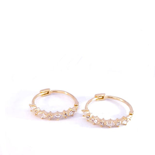 Rose Marie Paris - Hoop 7 Stones Large - Gold