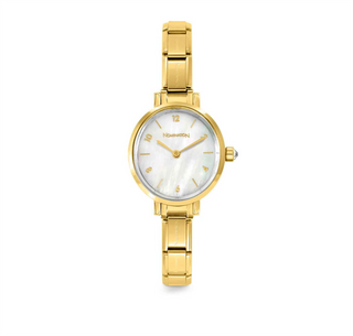 Nomination - PARI watch with OVAL steel strap WHITE MOTHER-OF-PEARL