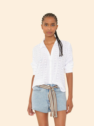 XIRENA - Beau Shirt - White Embroidery