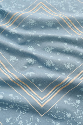 SKALL - Skall Classic Scarf 55x55 - Stormblue/Beige