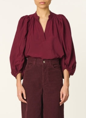 VANESSA BRUNO - Bell Blouse - Lie De Vin