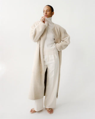 ALMADA LABEL - Shea Shearling Coat - Vanilla (pre-order)