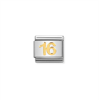 Nomination - Link CLASSIC steel 18k gold NUMBER 16