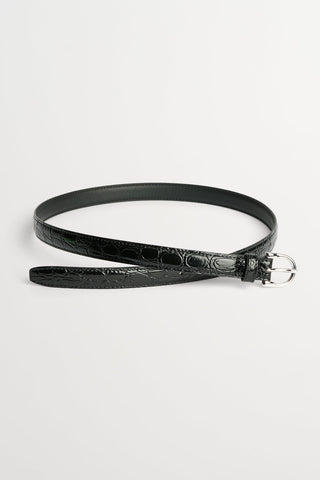 SKALL - Classic Belt - Croco Black