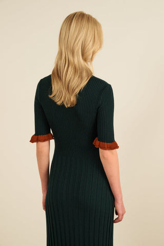 MARIA DE LA ORDEN - Magda Dress - Dark Green