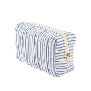 BON DEP - Pouch Square - Ticking Stripe Blue