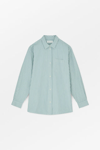SKALL - Edgar Shirt - White/Aqua Stripe