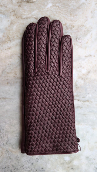 AGNELLE - Chloe Tresse Glove - Bordeaux