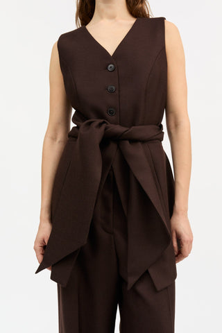 SKALL - Erin Waistcoat - Dark Brown
