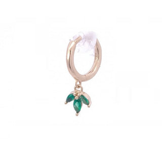 Rose Marie Paris - Hoop 3 Petals Green - Gold