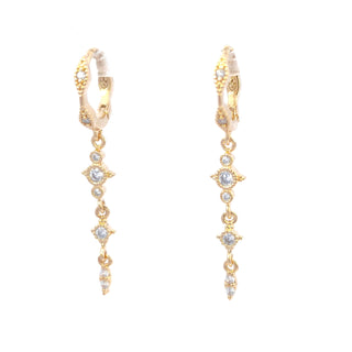 Rose Marie Paris - Hoop with Dangling Dots - Gold