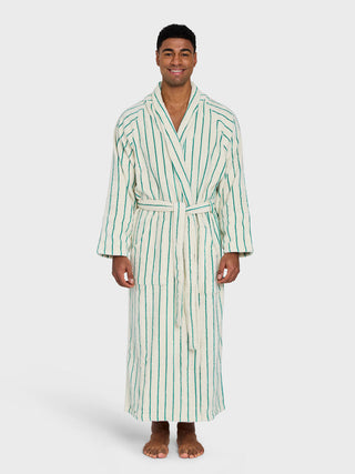 BONGUSTA - Naram Bathrobe - Pure White & Grass