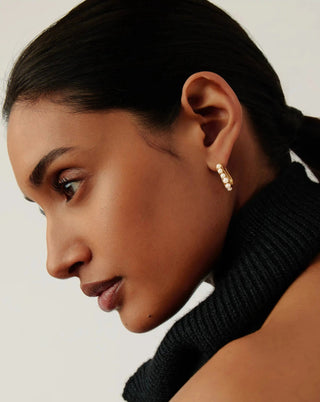 MISSOMA - Pearl Wave Small Hoop Earrings