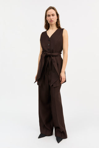 SKALL - Erin Waistcoat - Dark Brown