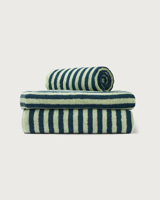 BONGUSTA - Naram Bath Towels -  Sea Foam & Deep Teal