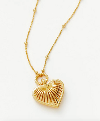 MISSOMA - Ridge Heart Charm Pendant Necklace