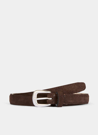 YORI JOMO - Classic Belt - Suede Brown