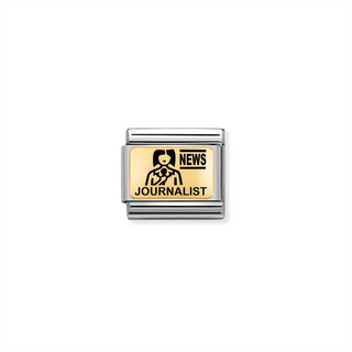 Nomination - Link PLATES steel 18k gold JOURNALIST