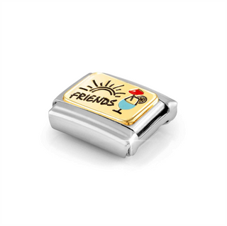 Nomination - Link PLATES steel 18k gold FRIENDS WITH COCKTAILS